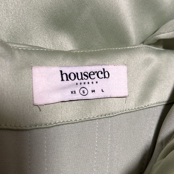 House Of CB Faye Satin Pleated Midi Dress, SIZE SMALL. 0693 - Picture 8 of 11